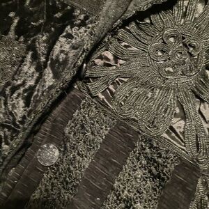 Parsley & Sage Black Patchwork Style Blazer/Sweater SzS